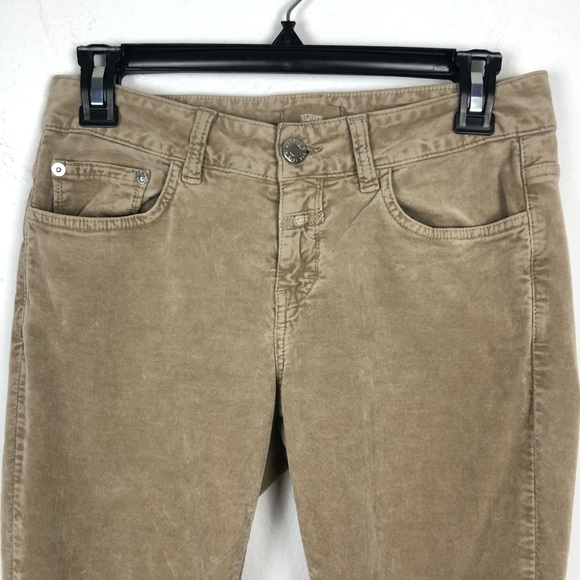 Closed Baker Velvet Pants Tan Cropped Mid Rise 25 - Picture 4 of 9